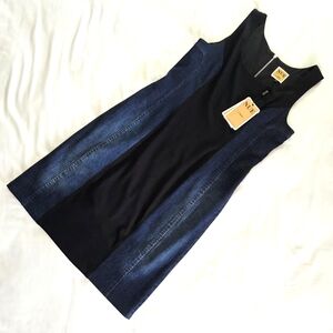 Nue by Shani Black and Blue Midi Dress